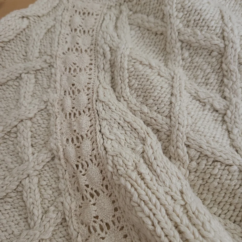 Free People Ivory Cropped Parfait Dolman Sleeve Mock Neck Sweater Size XS NWT - Picture 9 of 9